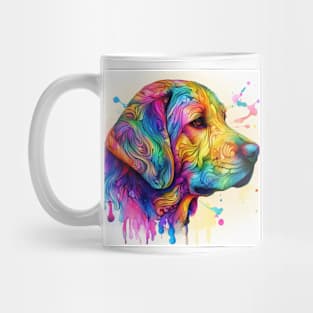 Abstract painting of a Lab looking Dog Mug